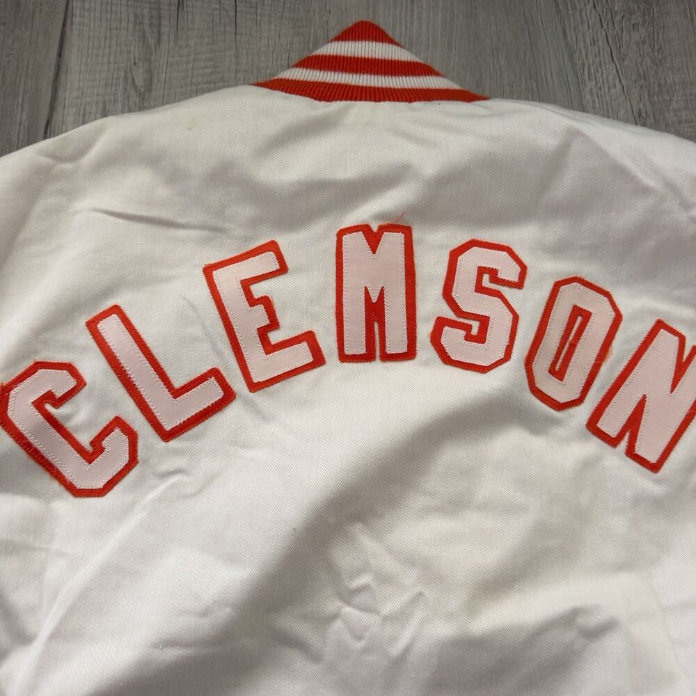 Vintage 1980s Cliff Engle Clemson Varsity Jacket Large Made in USA READ - Picture 12 of 14